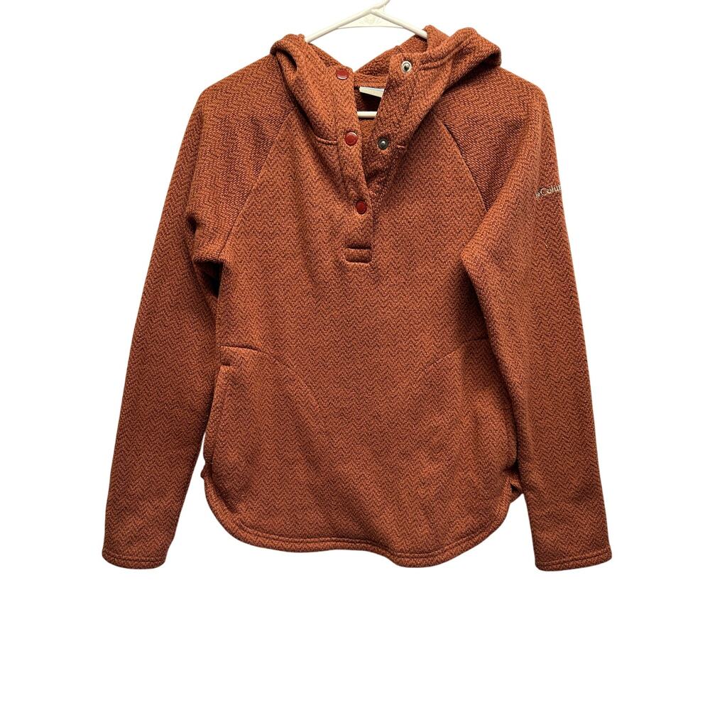 Columbia Women's Rust Orange Hooded Pullover Sweatshirt